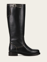 Women's Black Campus Low Heel Tall Riding Boot