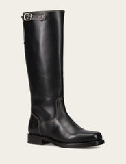 Women's Black Campus Low Heel Tall Riding Boot