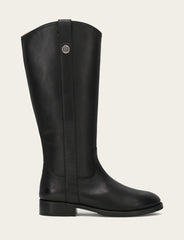 Women's Black Melissa Button Tall Inside Zip Wide Calf Boot