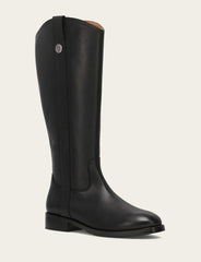 Women's Black Melissa Button Tall Inside Zip Wide Calf Boot