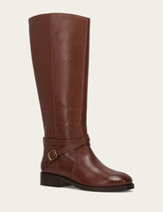 Women's Walnut Melissa Belted Riding Wide Calf Boot