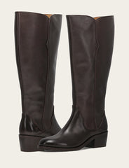 Women's Dark Brown Carson 2 Piping Tall Wide Calf Boot