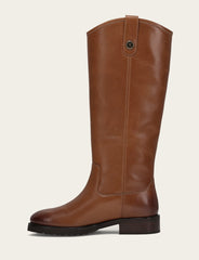 Women's Tan Melissa Lug Button Tall Wide Calf Boot