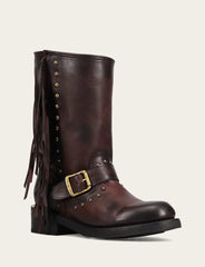 Women's Cherry Lacquer Viv Fringe Engineer Boot