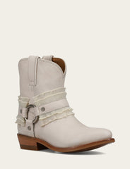 Women's Ivory Billy Harness Ruffle Boots