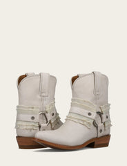 Women's Ivory Billy Harness Ruffle Boots