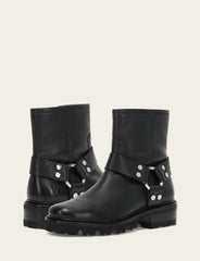 Women's Black Olivia Harness Short Booties