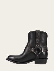Women's Black Billy Short Harness Booties