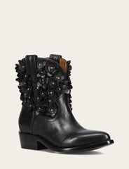 Women's Black Billy Flower Boot