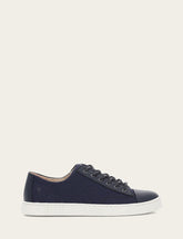 Women's Navy Ivy Canvas Low Lace Sneakers