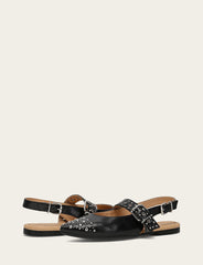 Women's Black Heather Slingback Studded Shoe