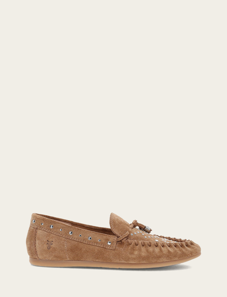 Women's Almond Naya Stud Moc Loafers