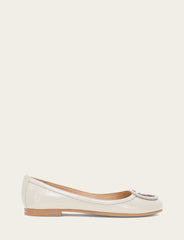 Women's Ivory Carson Logo Ballet Flats