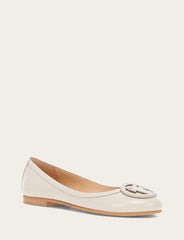 Women's Ivory Carson Logo Ballet Flats