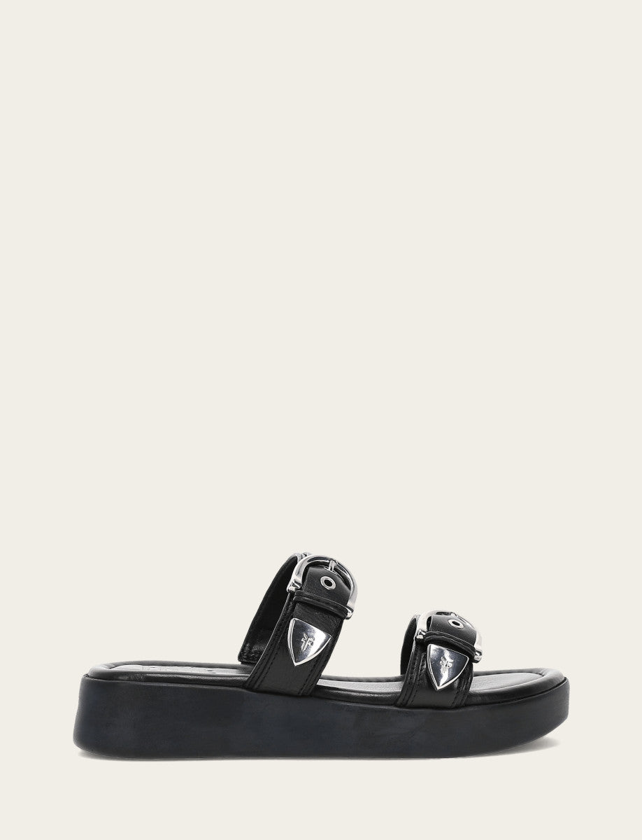 Women's Black Maya Buckle Sandals