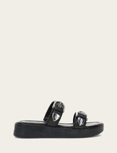 Women's Black Maya Buckle Sandals