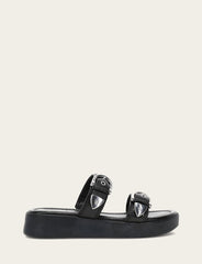 Women's Black Maya Buckle Sandals