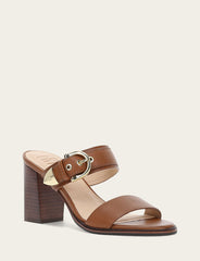 Women's Dark Latte Stella Buckle Slide Sandals