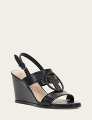 Women's Black Rachel Logo Sandals