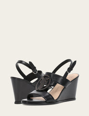 Women's Black Rachel Logo Sandals