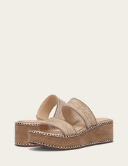 Women's Almond Joy Woodstock 2 Band Platform Slide Sandals