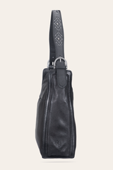 Women's Black Carla Studded Hobo Handbag