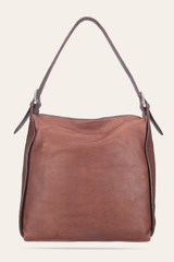 Women's Cognac Carla Studded Hobo Handbag