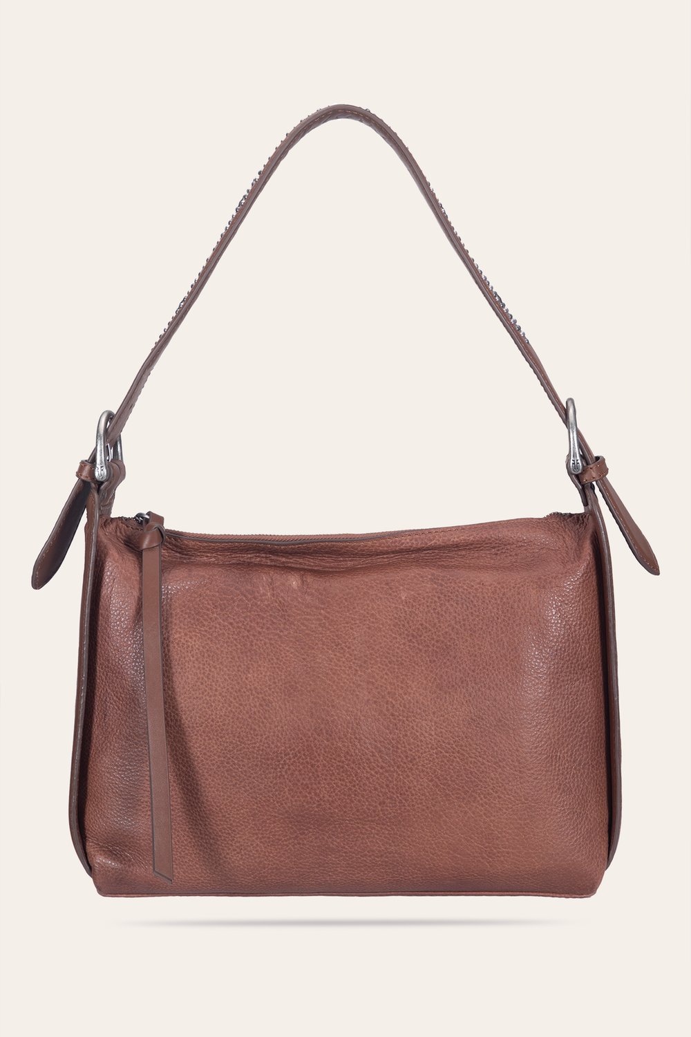 Women's Cognac Carla Studded Shoulder Bag