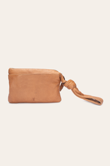 Nora Beige Knotted Wristlet