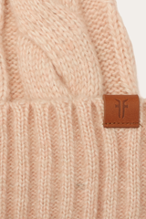 Rose Cloud Wide Cable Cuff Hat