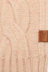 Rose Cloud Wide Cable Scarf