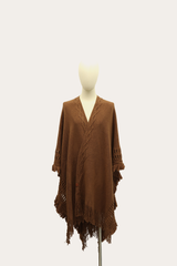 Acorn Embellished Fringe Ruana