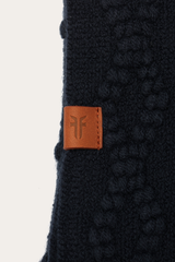 Navy Blazer Embellished Fringe Ruana