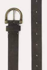 Light Olive 25mm Suede Horseshoe Buckle Belt