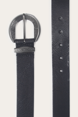 Black 35mm Engraved Buckle Belt