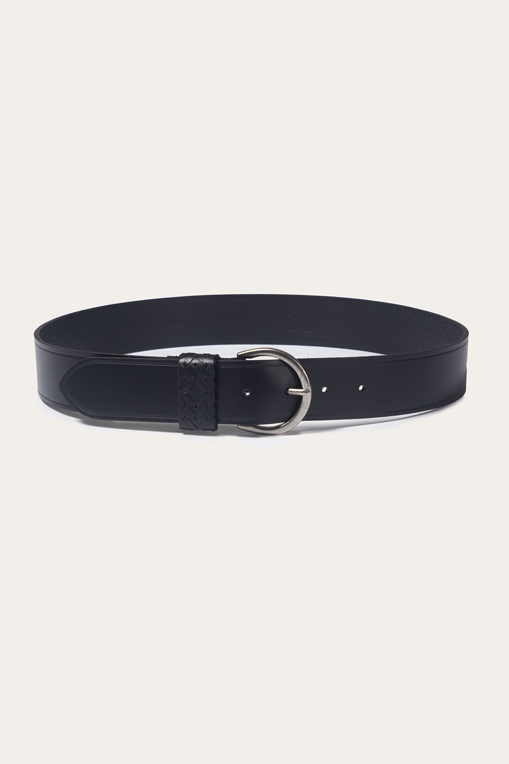 Black 40mm Belt With Woven Keeper