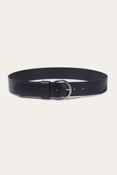 Black 40mm Belt With Woven Keeper