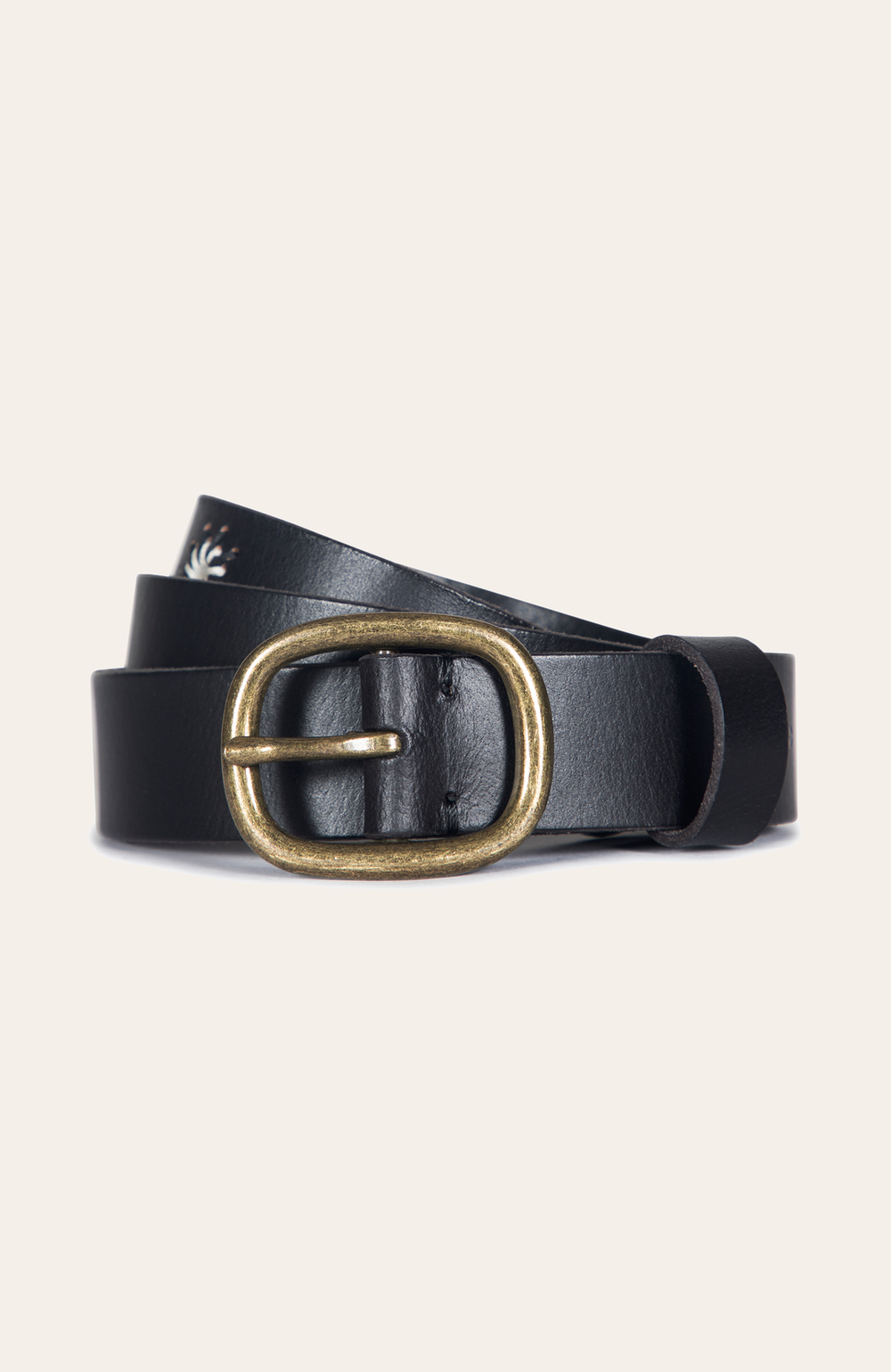 30mm Black Belt With Embroidered Holes