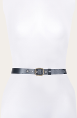 30mm Black Belt With Embroidered Holes
