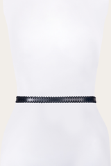 20mm Black Leather Belt With 3-Piece Buckle Set