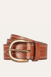 40mm Tan Belt With 2-Tone Stitch