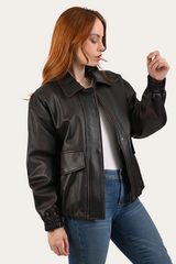 Black Cherry Harper Oversized Bomber