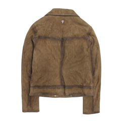 Women’s Dark Taupe Oakley Vintage Suede Biker Jacket