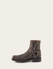 Men's Antiqued Black Conway Harness Moto Boots