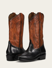 Men's Black Nash Deco Stitch Pull On Boots