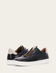 Men's Black Astor Low Lace Court Sneakers