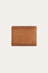 Logan Nubuck Cognac Money Clip Card Case