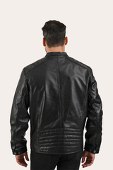 Men’s Black Pioneer Racer Leather Jacket