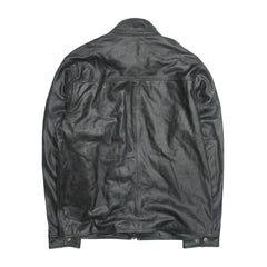 Men’s Black Lawton Modern Nappa Biker Jacket