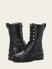 Women's Black Olivia Combat Boots